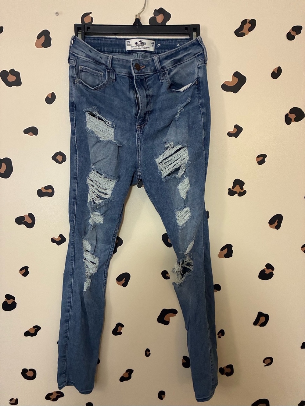 Hollister Ripped Light Blue Skinny Jeans